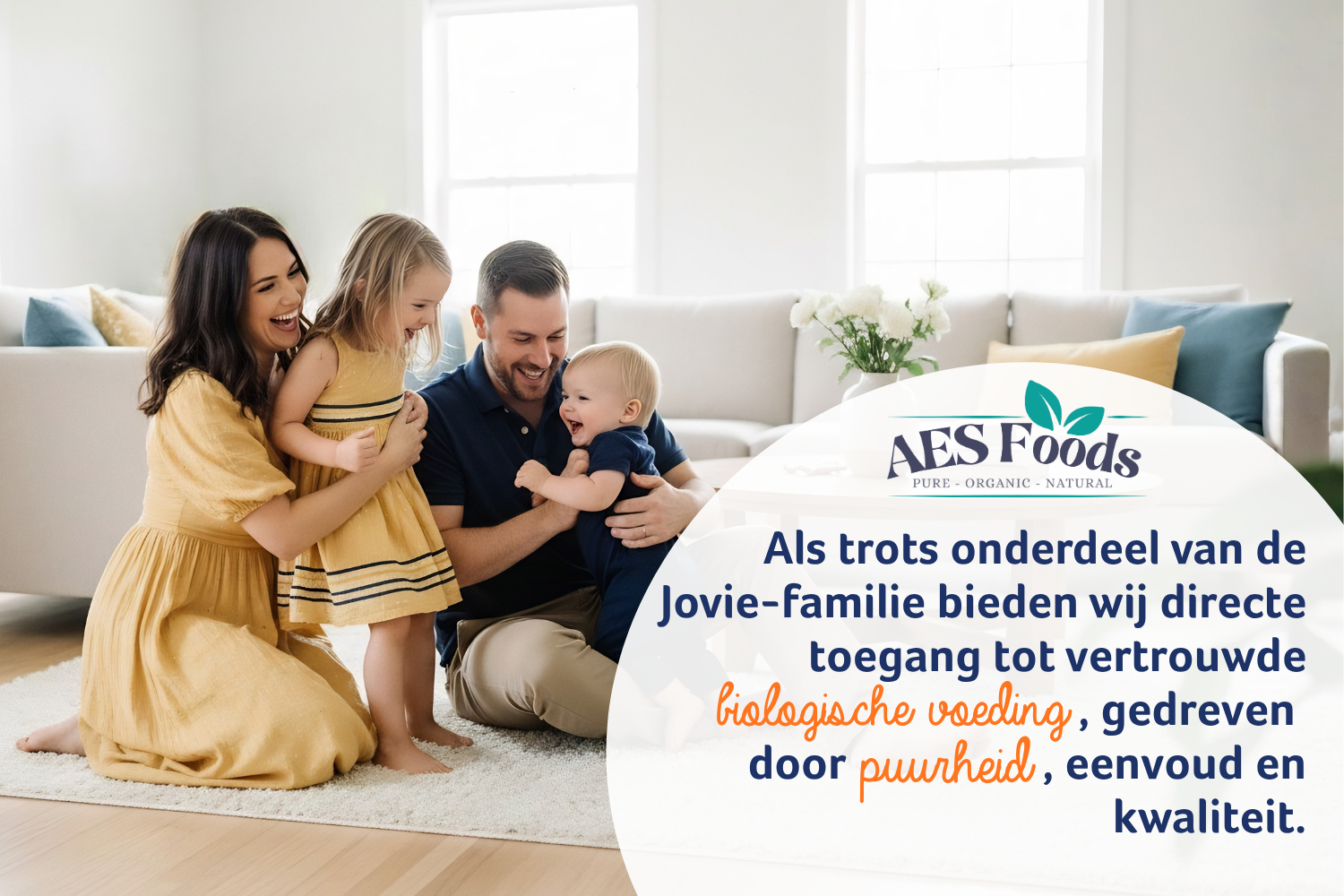 Als trots onderdeel van de Jovie-familie bieden wij directe toegang tot vertrouwde biologische voeding, gedreven door puurheid, eenvoud en kwaliteit.