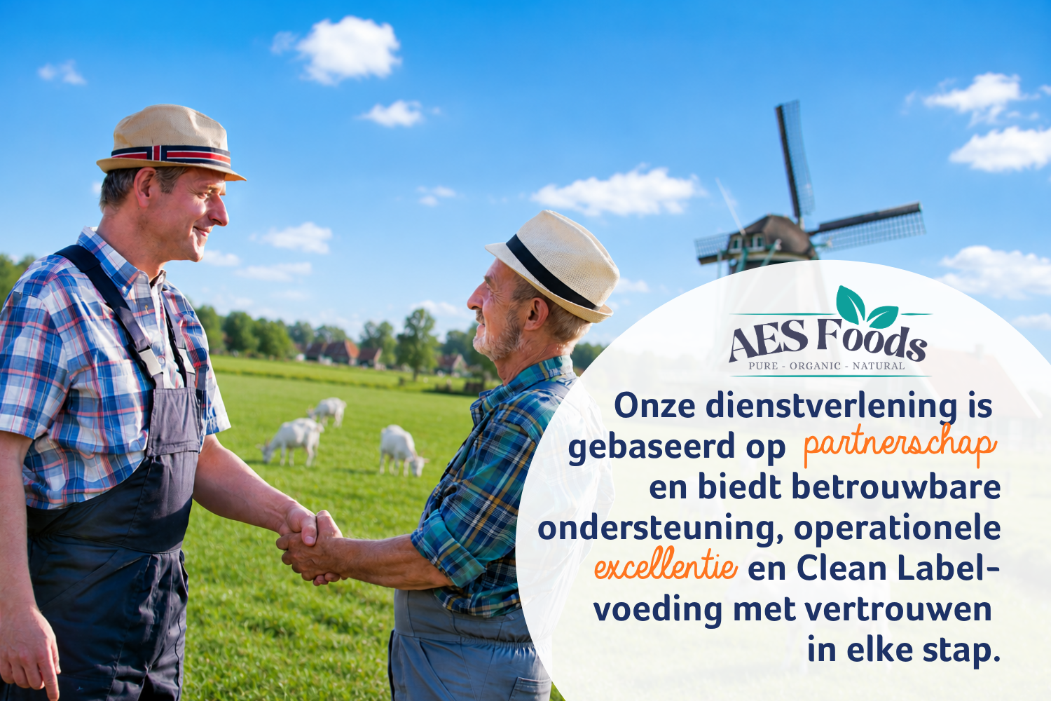 Onze dienstverlening is gebaseerd op partnerschap en biedt betrouwbare ondersteuning, operationele excellentie en Clean Label- voeding met vertrowen in elke stap. 